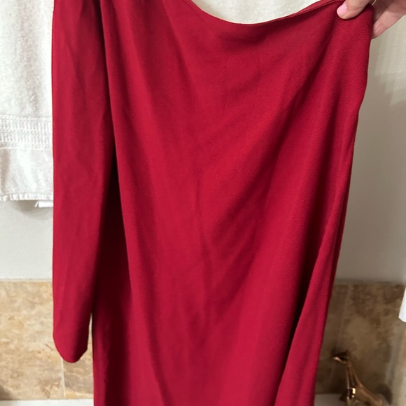 NWT. Red Theory one shoulder dress. Size 12. - Picture 3 of 6